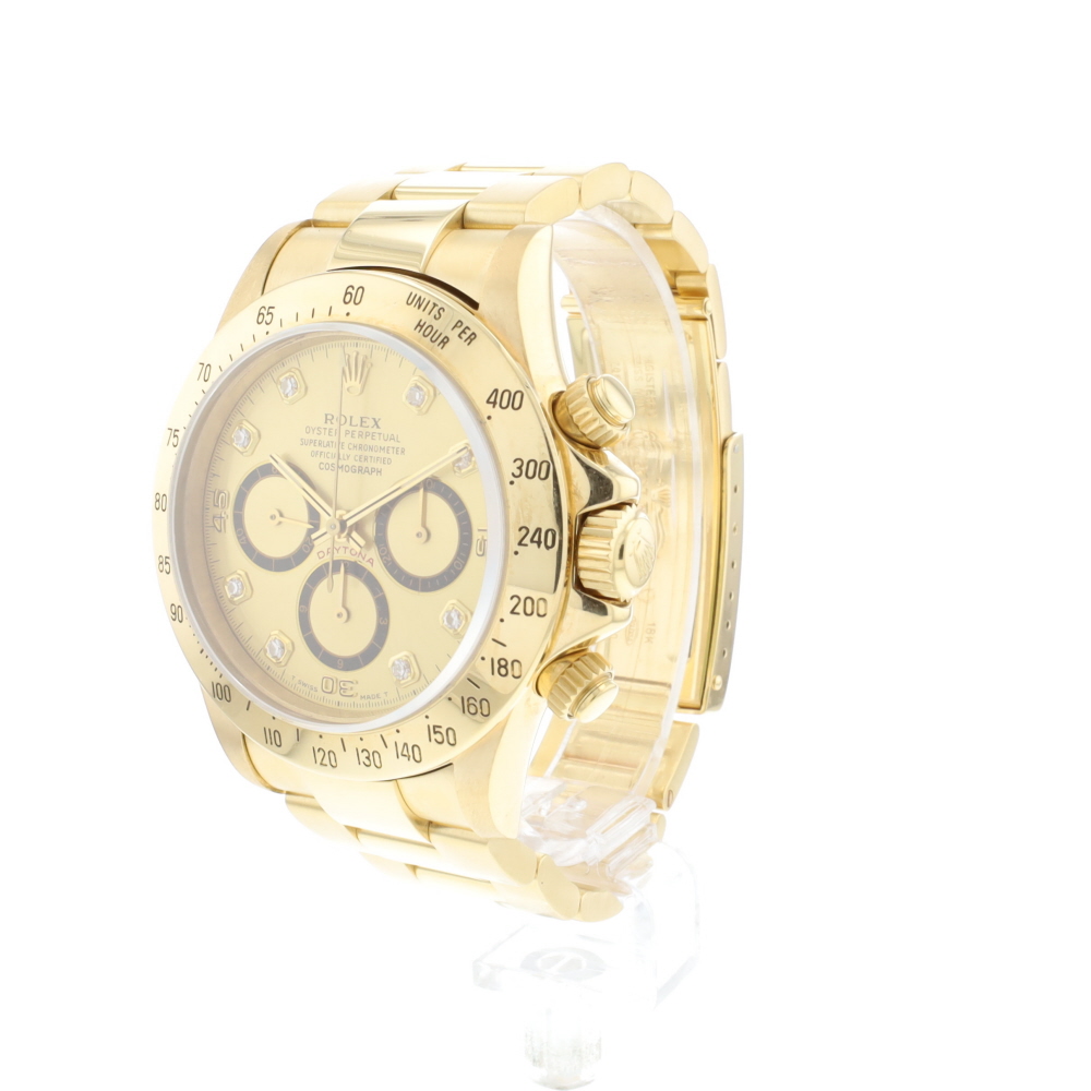 Daytona Zenith Yellow Gold Champagne Diamond Dial