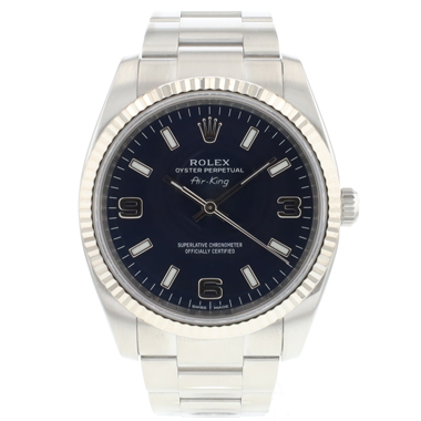 Rolex - Air-King 34mm Blue Dial Fluted