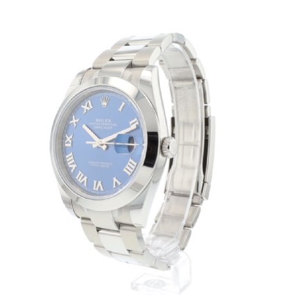 Datejust 41 Steel Oyster Blue Roman Dial NEW 2025