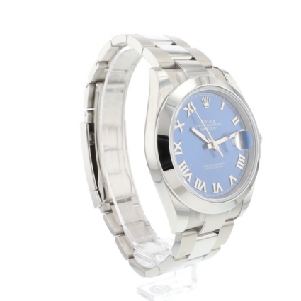 Datejust 41 Steel Oyster Blue Roman Dial NEW 2025