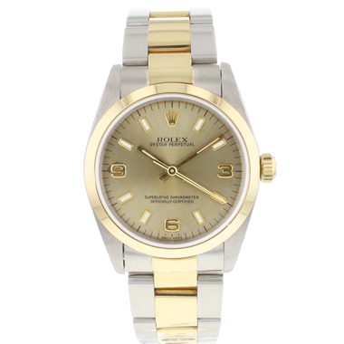 Rolex - Oyster Perpetual 31 Steel Gold Oyster Fluted Champagne Dial