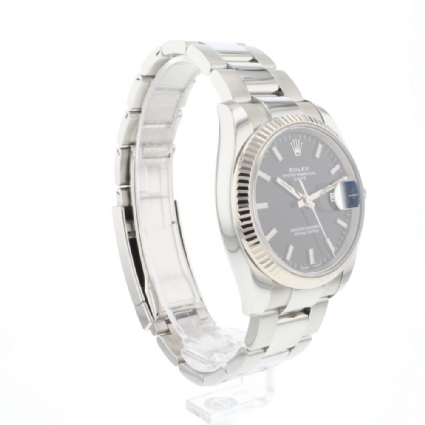 Date 34 Oyster Fluted Black Dial