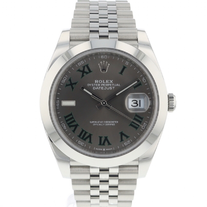 Datejust 41 Jubilee Dark Rhodium Wimbledon NEW