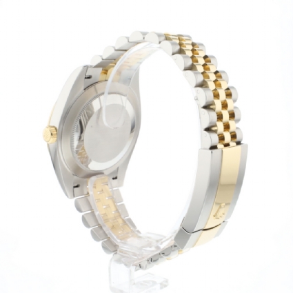 Datejust 41 Steel Gold Jubilee Fluted Black Dial