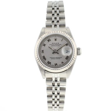 Rolex - Datejust 26 Steel Jubilee Fluted Grey Roman Dial