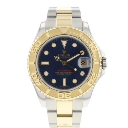 Yachtmaster 35 Midsize Gold/Steel Blue Dial