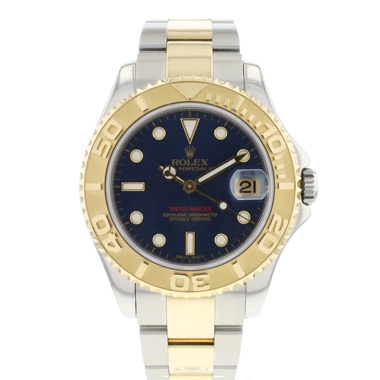 Rolex - Yachtmaster 35 Midsize Gold/Steel Blue Dial