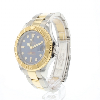 Yachtmaster 35 Midsize Gold/Steel Blue Dial