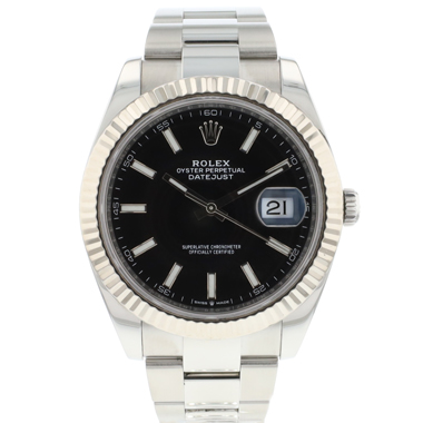 Rolex - Datejust 41 Oyster Fluted Black Dial