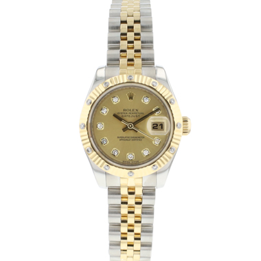 Rolex - Lady-Datejust 26 Steel Gold Jubilee Fluted Diamonds