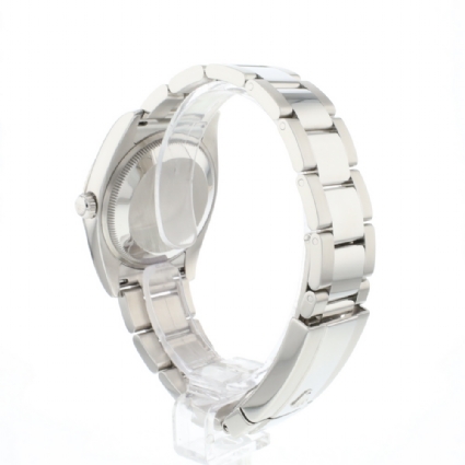 Date 34 Oyster Fluted Factory Diamond Arabic Black Dial