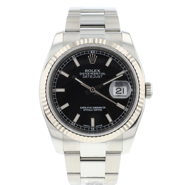 Rolex - Datejust 36 Oyster Fluted Black Dial