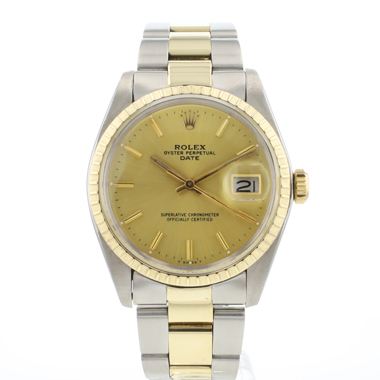 Rolex - Date 34MM Steel Gold Oyster