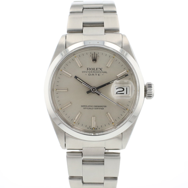Rolex - Date 34MM Steel Oyster Silver Dial