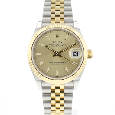 Rolex - Datejust 31 Steel Gold Jubilee Fluted Champagne