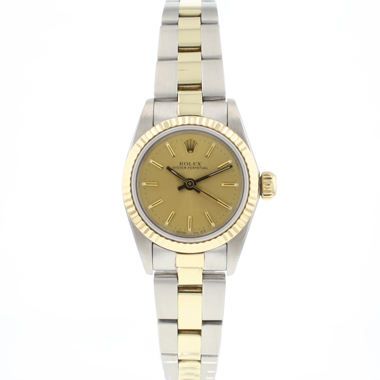 Rolex - Oyster Perpetual Lady 26 Steel / Gold Champagne Dial