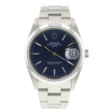 Rolex - Date 34MM Steel Blue Dial