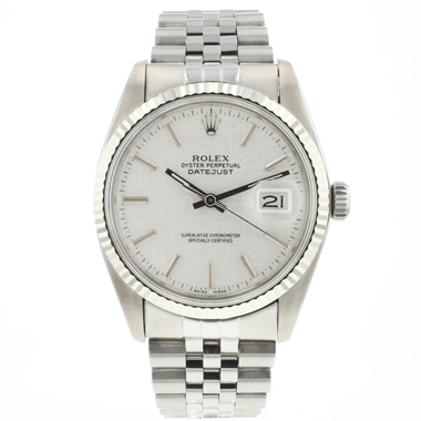 Rolex - Datejust 36 Jubilee Fluted Silver Linen Dial