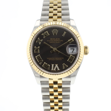 Rolex - Datejust 31 Steel / Gold Jubilee Fluted Grey Roman Diamond Dial