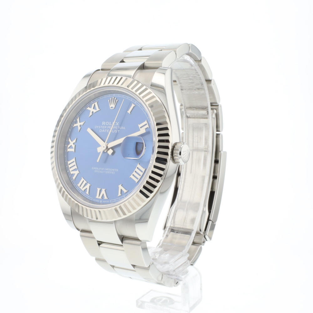 Datejust 41 Fluted Oyster Azzuro Blue Roman Dial NEW '25