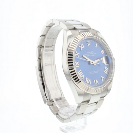 Datejust 41 Fluted Oyster Azzuro Blue Roman Dial NEW '25