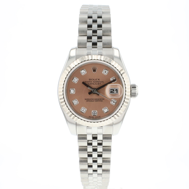 Rolex - Lady-Datejust 26 Steel Jubilee Fluted Pink Diamond Dial