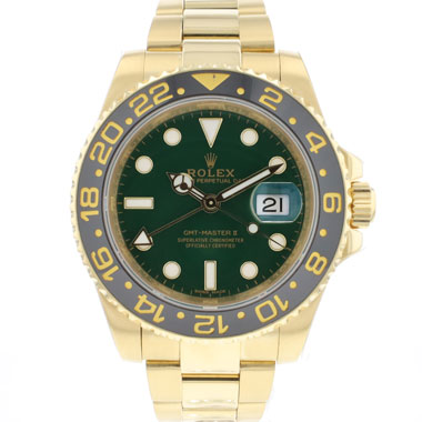 Rolex - GMT-Master II Yellow Gold Green Dial Service '23