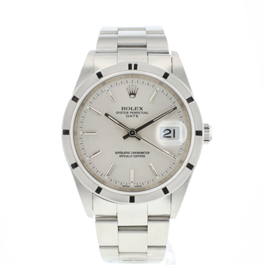 Rolex - Date 34MM Steel Oyster Silver Dial