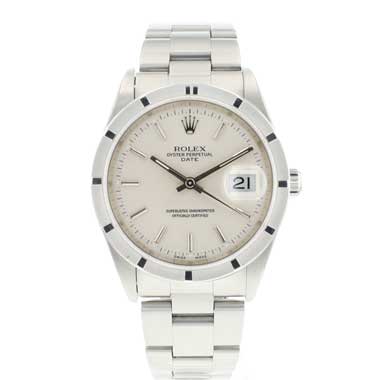 Rolex - Date 34MM Steel Oyster Silver Dial
