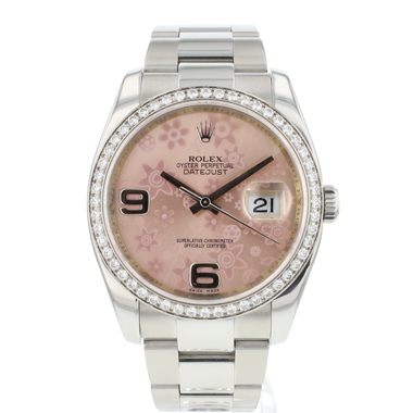 Rolex - Datejust 36 Diamond Bezel Pink Flower Dial