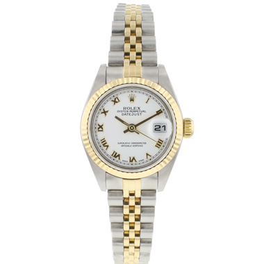 Rolex - Lady-Datejust 26 Steel Gold Jubilee White Roman Dial
