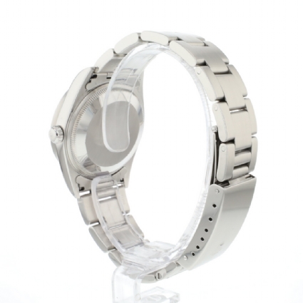 Date 34MM Steel White Roman Dial