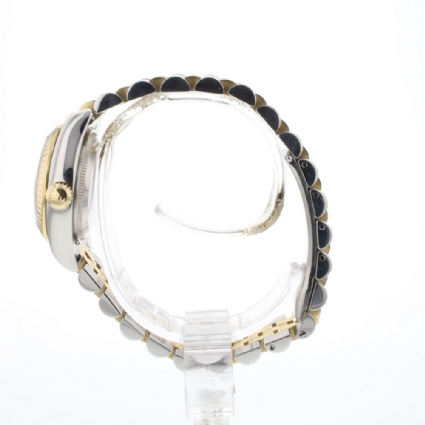 Lady-Datejust 26 Jubilee Fluted Steel Gold Grey Diamond Dial