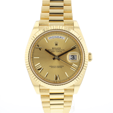 Rolex - Day-Date 40 Yellow Gold Champgane Roman Dial