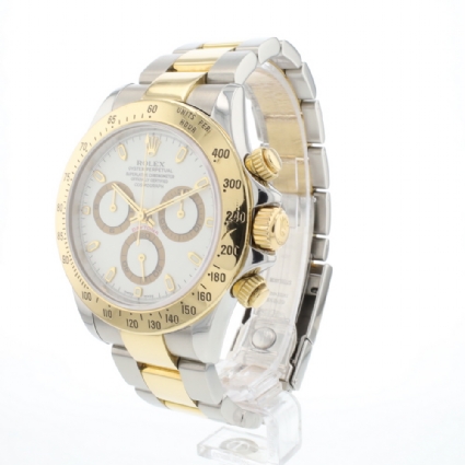 Daytona Steel Gold White Dial