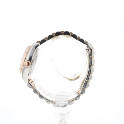 Datejust Lady 26 Steel Everose Gold Jubilee Fluted Silver Diamond Dial