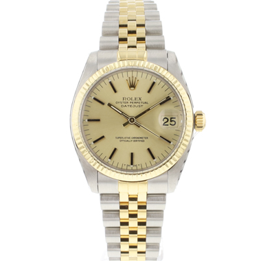 Rolex - Datejust 31 Steel Gold Jubilee Fluted Champagne Dial