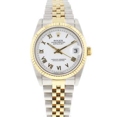 Rolex - Datejust 31 Steel Gold Jubilee Fluted White Roman Dial