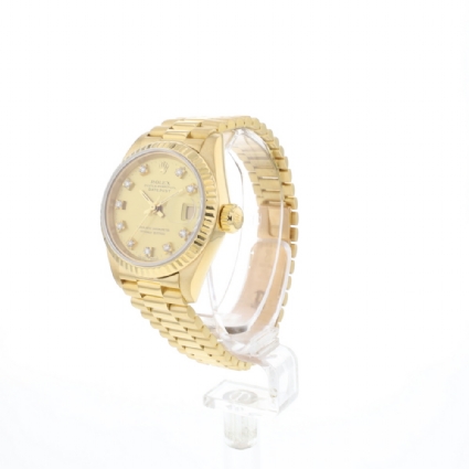 Lady-Datejust 26 Yellow Gold President Diamond Dial
