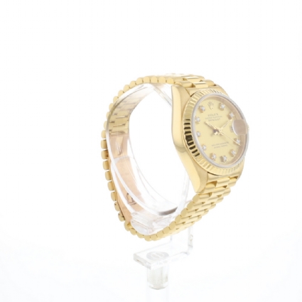 Lady-Datejust 26 Yellow Gold President Diamond Dial