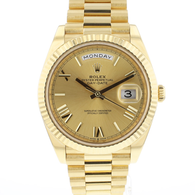 Rolex - Day-Date 40 Yellow Gold Champgane Roman Dial