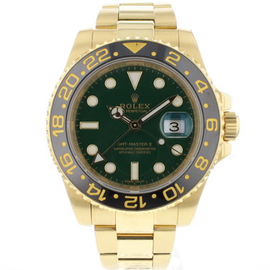 Rolex - GMT-Master II Yellow Gold Green Dial Service '23