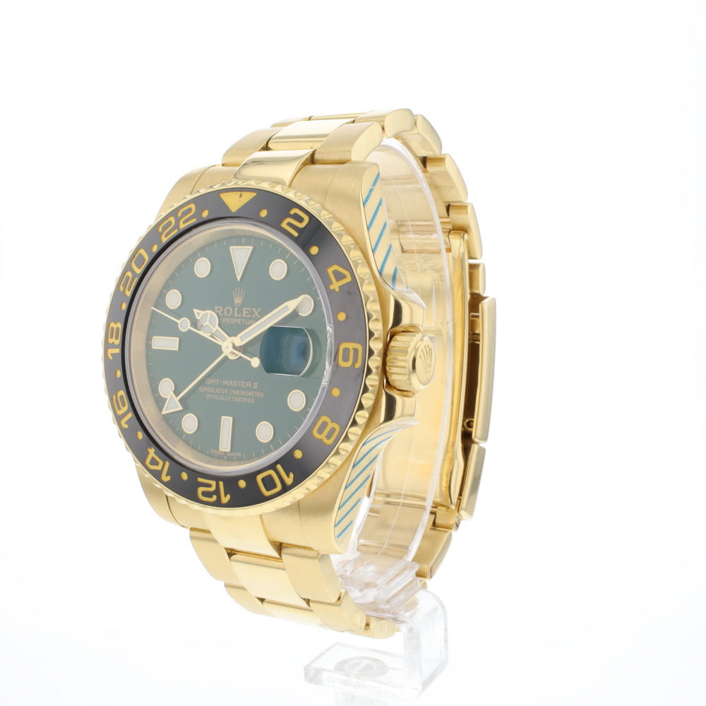 GMT-Master II Yellow Gold Green Dial Service '23