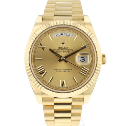 Day-Date 40 Yellow Gold Champgane Roman Dial