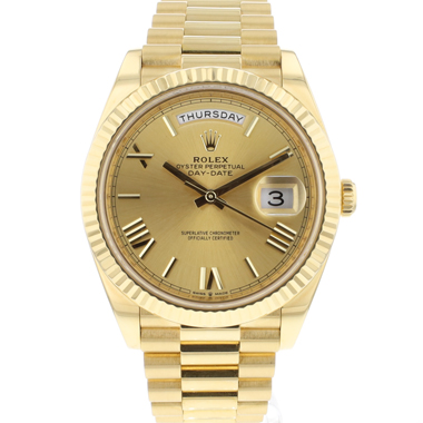 Rolex - Day-Date 40 Yellow Gold Champgane Roman Dial