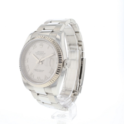 Datejust 36 Oyster Fluted Silver Roman Dial