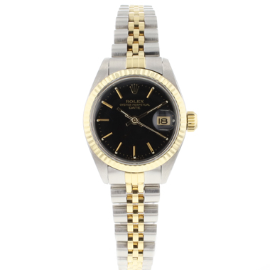 Rolex - Lady Date 26 Steel/Gold Jubilee Fluted Black Dial