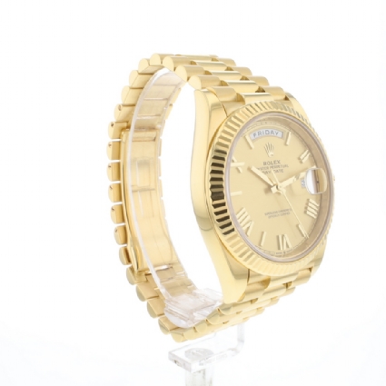 Day-Date 40 Yellow Gold Champagne Roman Dial