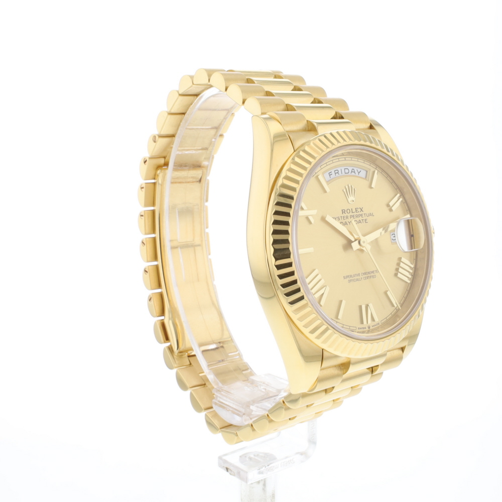 Day-Date 40 Yellow Gold Champagne Roman Dial