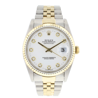 Rolex - Datejust 36 Steel/Gold Jubilee White Diamond Dial